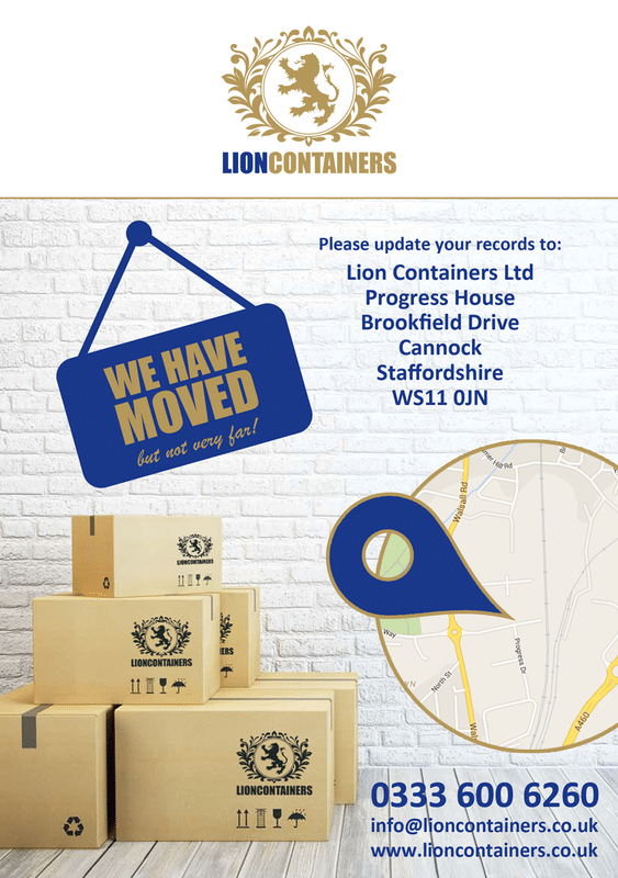 Lion Containers Ltd Have Moved Offices