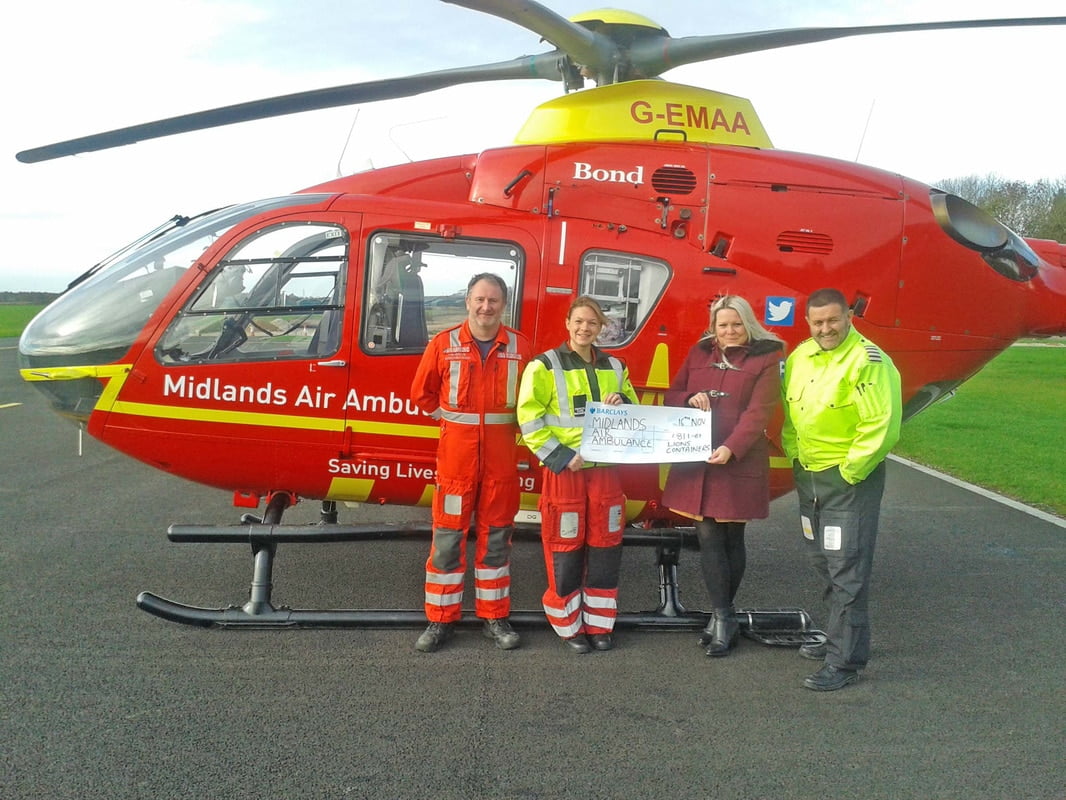 Lion Containers Ltd Raise Over £1,600 For Midlands’ Charities