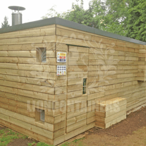 timber clad garden storage
