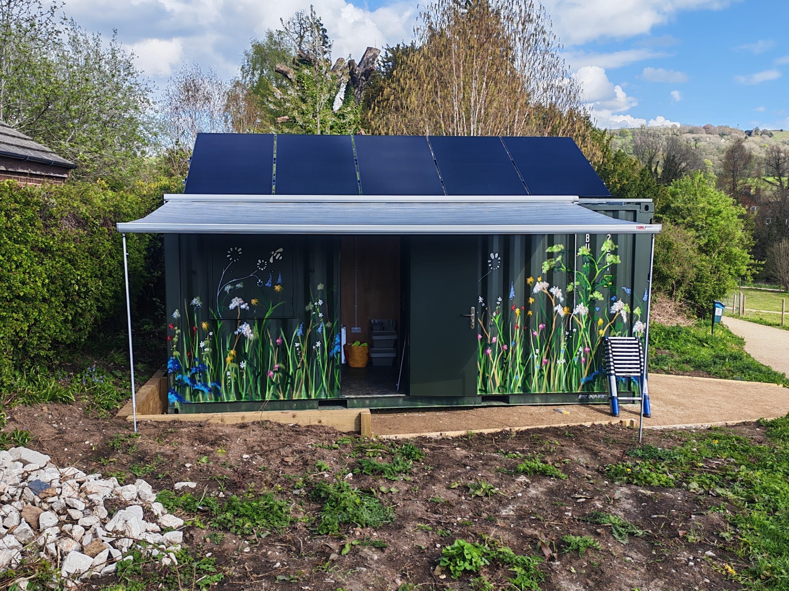 Solar Powered Garden Office and Storage Container