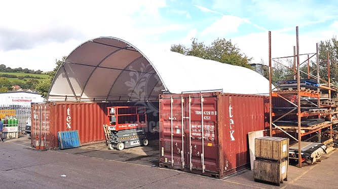 Container Canopy for Delivery Vehicle Shelter Case Study
