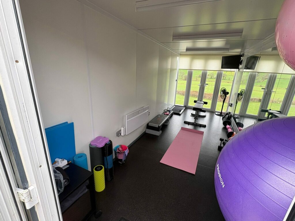 Shipping container gym - interior