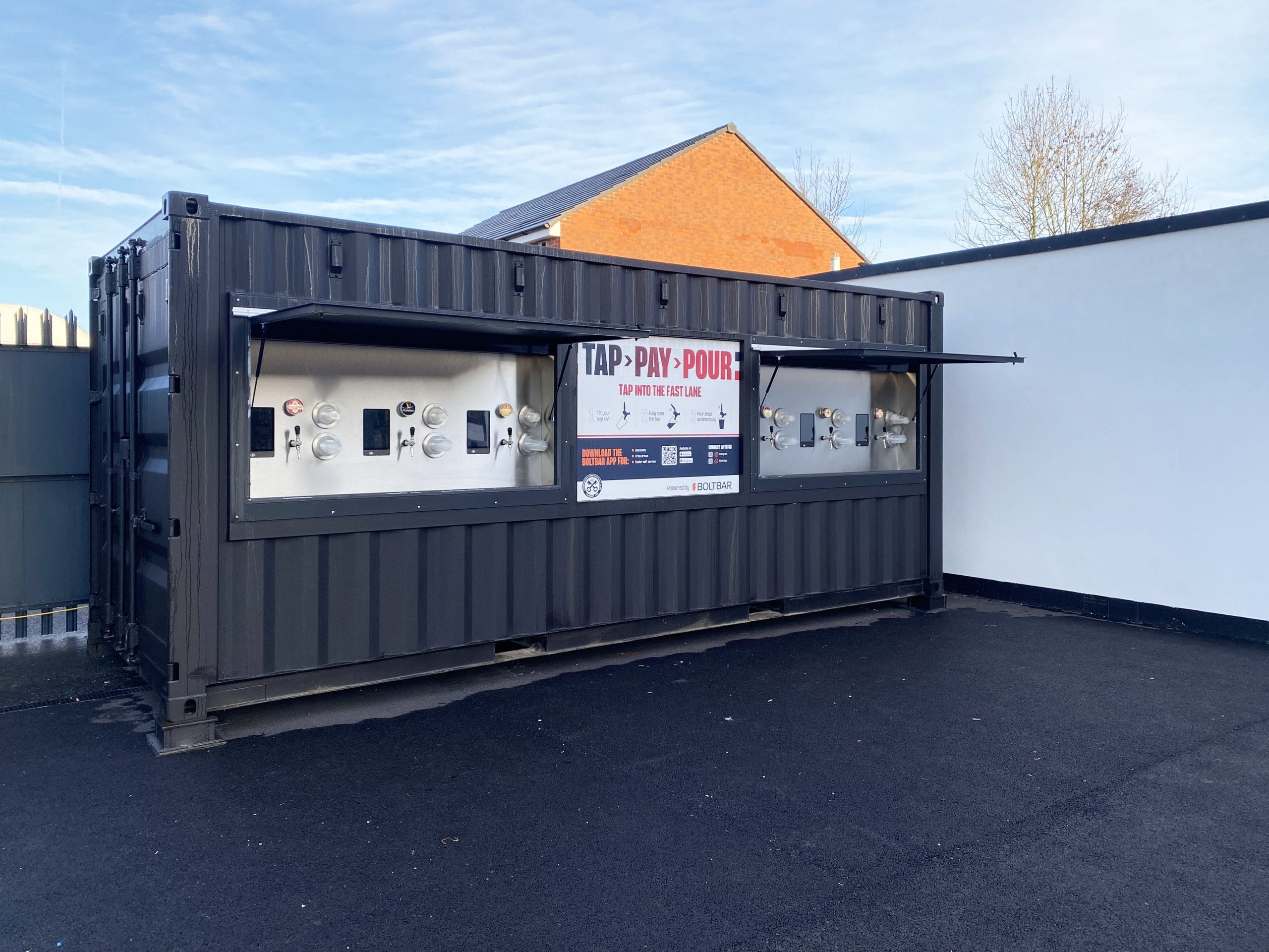 Self Service Bar Container for Hednesford Town Football Club