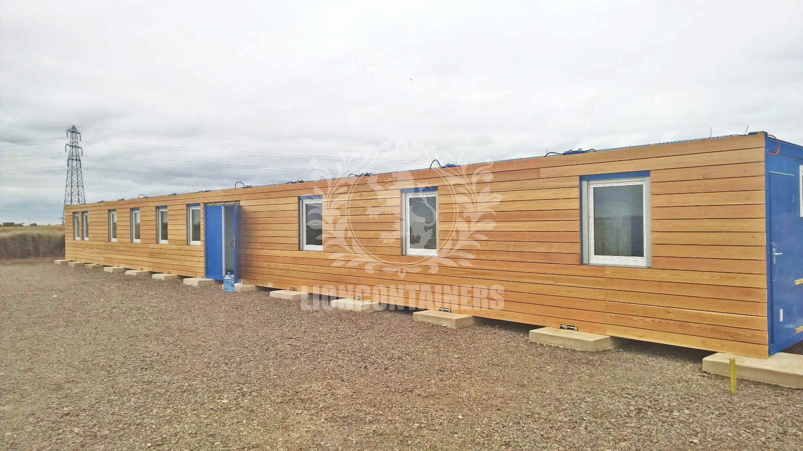 24 Bay Modular Office Container Units with Toilets, Showers, Kitchen and Laboratory