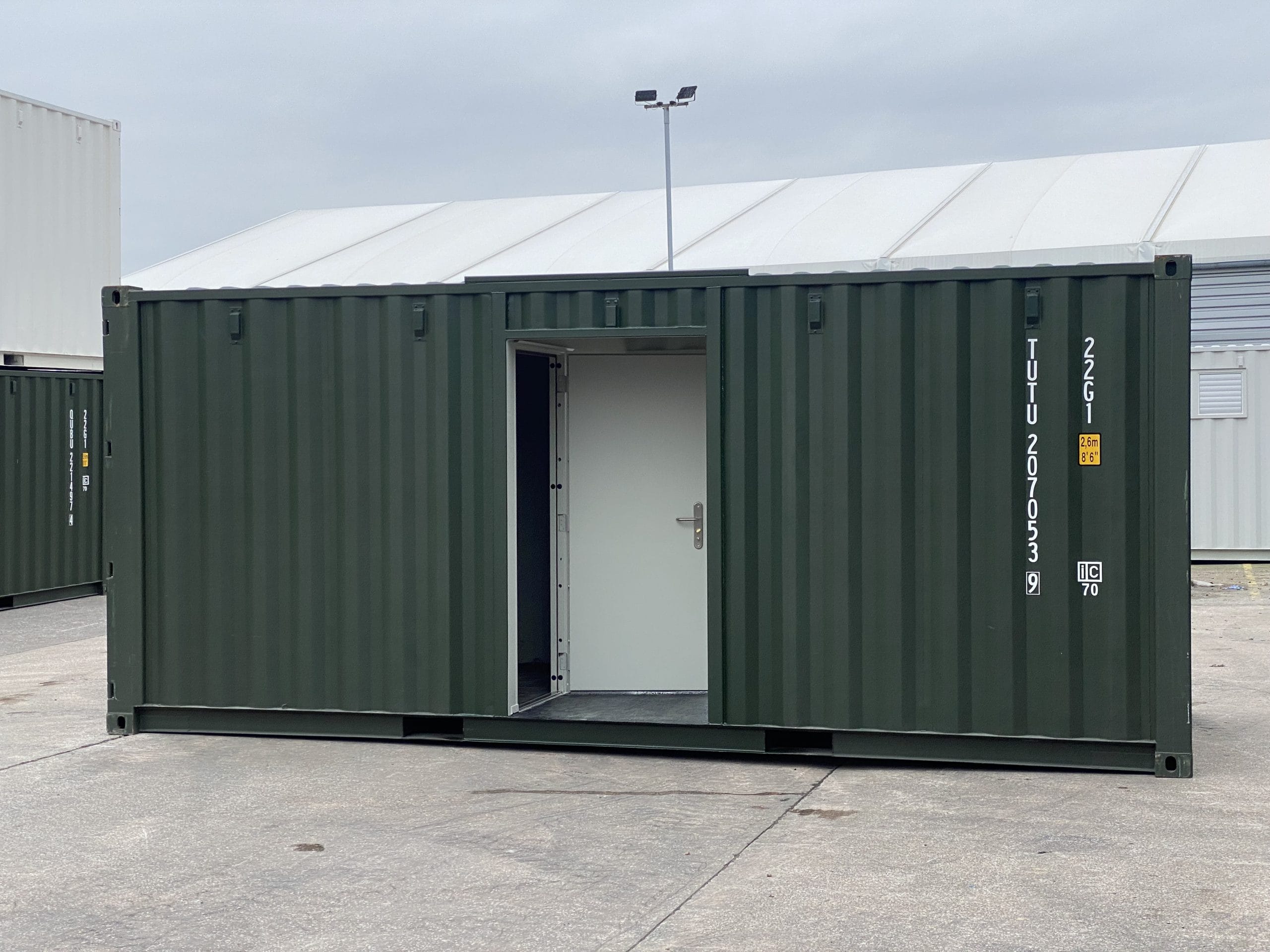 Shipping Container Toppers for a Midlands Storage Yard