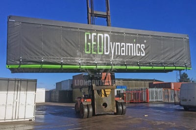 40ft Curtain Side Steel Tubular Storage Containers